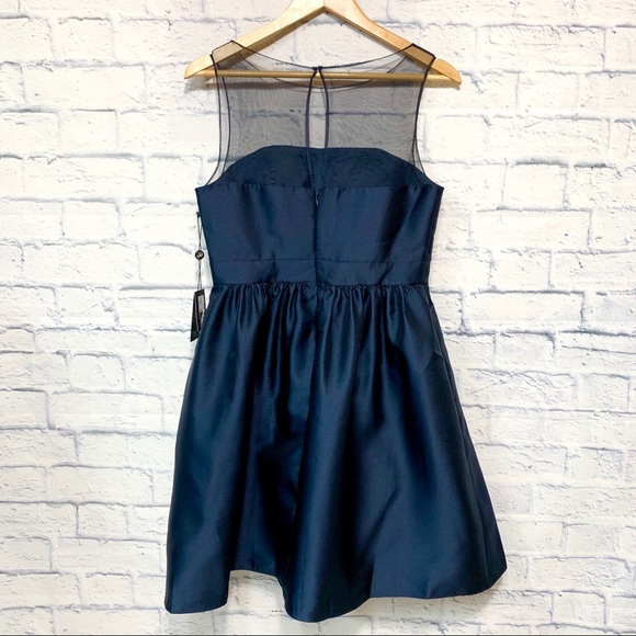 NWT Adrianna Papell Illusion Mikado Dress - Picture 6 of 8